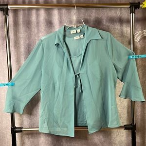 Aqua 2-in-1 Dress Blouse